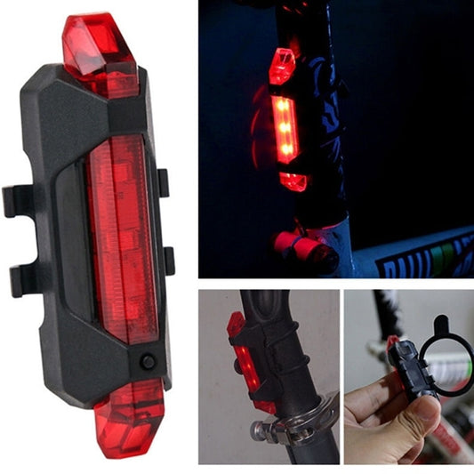 Rechargeable USB LED Bicycle Tail Light  Bike Safety  Front and Rear Flashing Lights.