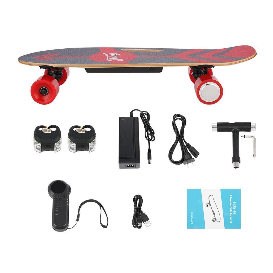 3-Speed Electric Skateboard 350W Brushless Motor with Remote Controller Electric Scooter 12MPH Top Speed 8 Miles Range 3 Speeds