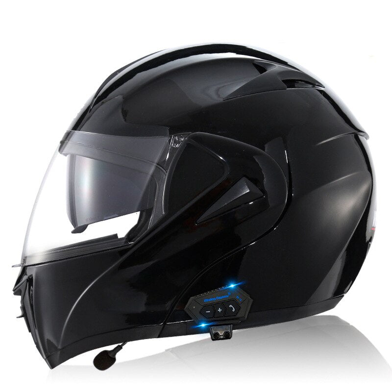 Bluetooth helmet motorcycle sub-blue lightning tea mirror smart helmet motorcycle motorcycle helmet