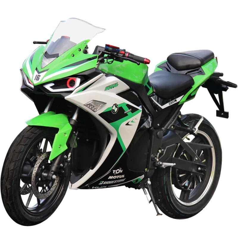 3000W 72V Electric Motorcycle with Twp-wheeled Lithium Battery 24 Tube Controller
