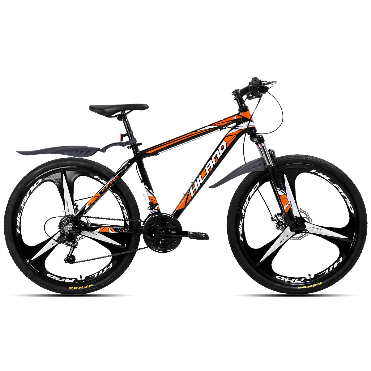 Hiland Mountain Bike 21 Speeds Drivetrain,Aluminum Frame 26 Inch Wheels Disc-Brake.