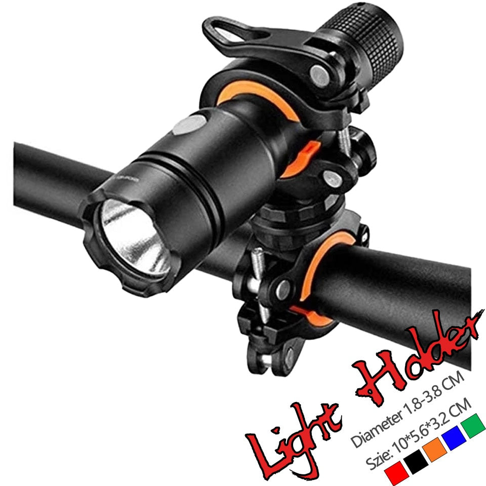 360°Rotation Cycling Clip Clamp. Flashlight Mount Holder. Universal