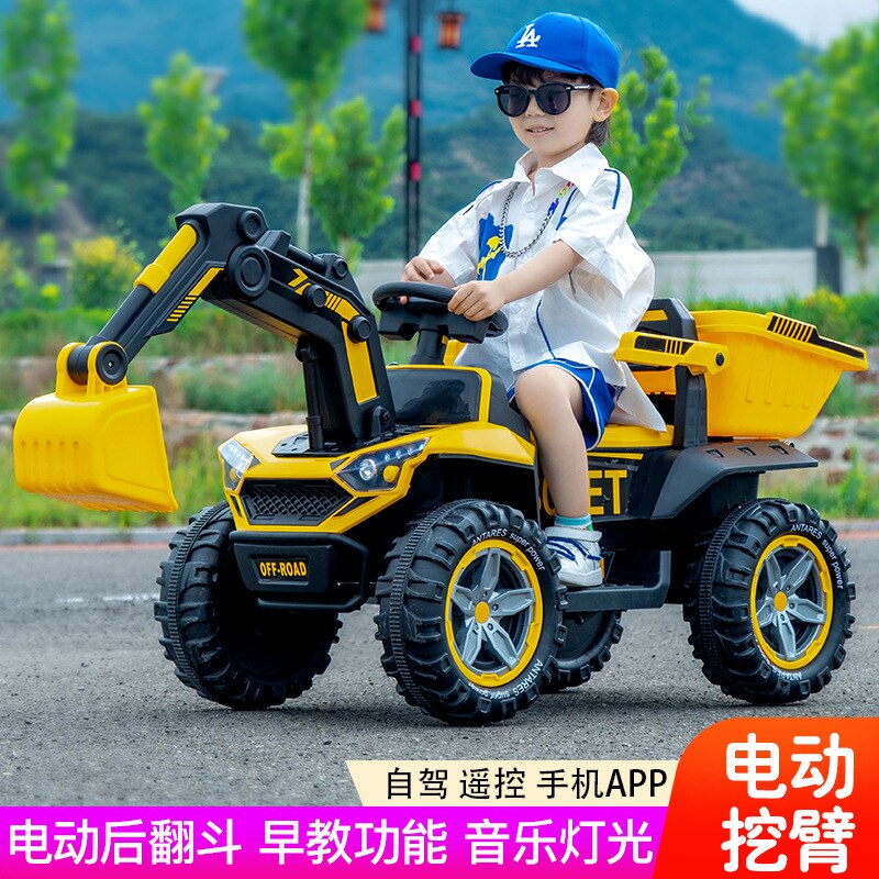 Oversized Electric Excavator  Electric Boys‘ Charging Outdoor Toys Engineering Car Riding Vehicles for Kids In Ride On