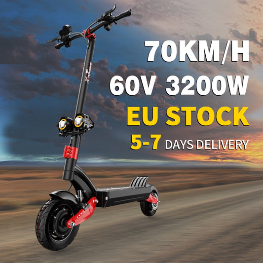 Dual Drive Scooter Electric X-Tron 60V 3200W Folding Kick Scooters Electric Scooters.