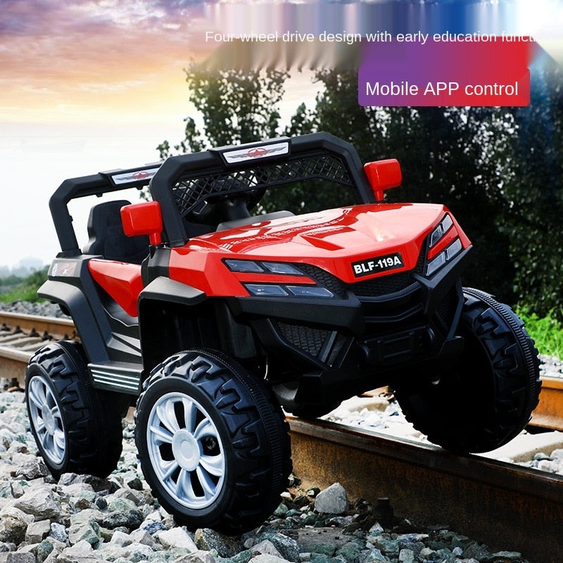 Kids RC Electric Car for Children LED Lighting Music Graffiti Off-road Vehicle Electric Car for Kids Ride on 0-6 Years Old