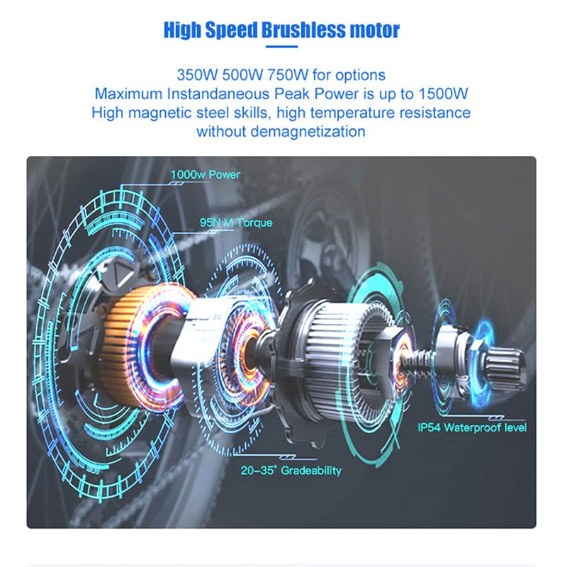 Electric Bike 1000W Ebike 48V 10Ah 16Ah Electric Bicycle Fat Tire Bike 7 Speed Mountain Bike For Adult Motorcycle Bicycle