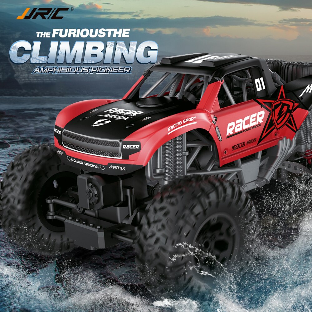 JJRC Q96 Amphibious RC Car Remote Control Racing Car 1:10 Scale 4WD Off Road All Terrain Waterproof Truck RTR