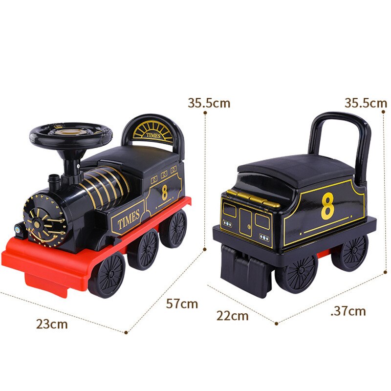 Child Electric Train Kids Riding Toy Railway Classical  Model Can Carry Train Rail Car  Baby Walker Stroller Toys Gifts